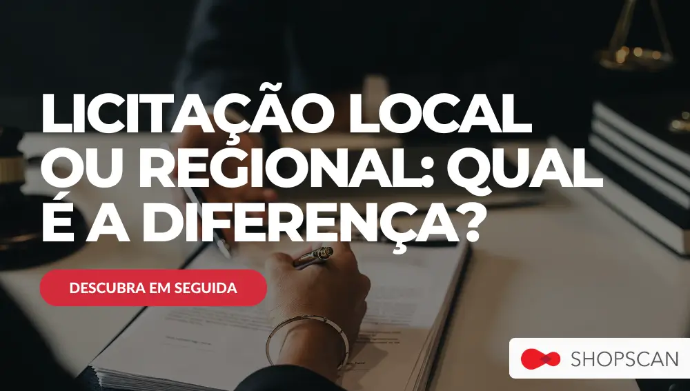Diferença entre Licitaçõa local e regional